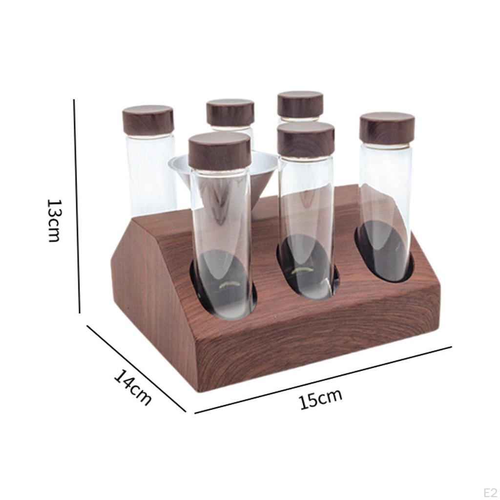 Coffee Bean Dosing Glass Jar Cellar Storage Containers with Holder and Funnel