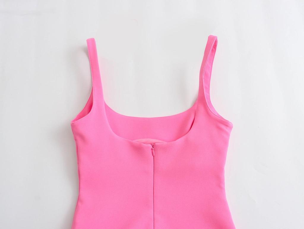 2024 Damen Frühlingsfest Ärmelloses Figurbetontes Midi-Kleid in Uni Weiß oder Schwarz