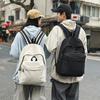 Casual Large-capacity Backpack Fashionable Outdoor Lightweight Junior High School Students Solid Color Simple Schoolbag Korean Version Travel Backpack