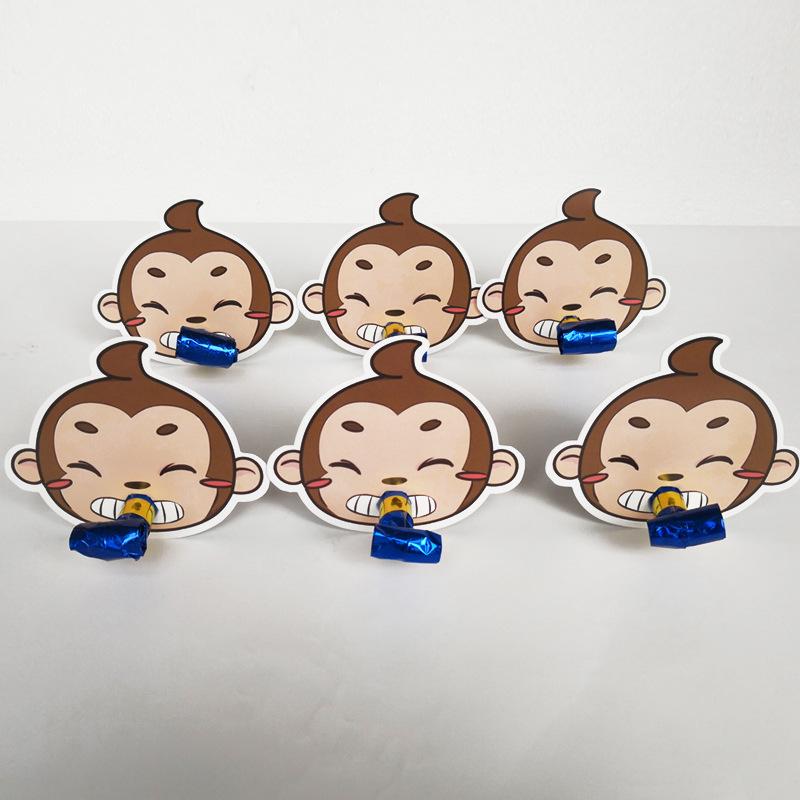 

6Pcs/lot Cute Colorful Cartoon Animals Whistles Children Birthday Christmas Party Blowing Dragon Blowout Baby for Birthday Party