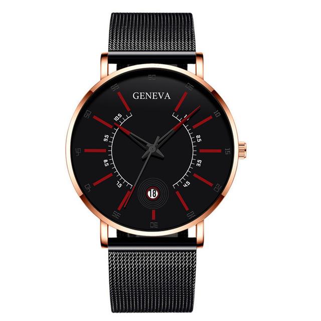 Fashion Business Watch Web Strap Men's Watch Stainless Steel watch Quartz watch New creative calendar watch