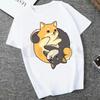 Funny Animal Dogs Kawaii Japanese Shiba Inu Women Cartoon Mom Summer Print Lady Tshirts Top T Shirt Ladies Womens Graphic