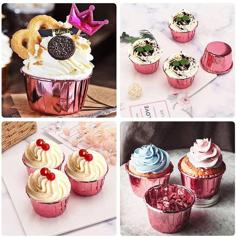 50-150Pcs Cupcake Mold Paper Cup Oilproof Cupcake Liner Baking Cup Tray Case Wedding Party Caissettes Golden Muffin Wrapper Paper