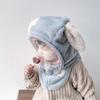 Soft Children's Integrated Hat Fleece PVC Baby Neck Cap Cold-proof Plush Hat  Winter