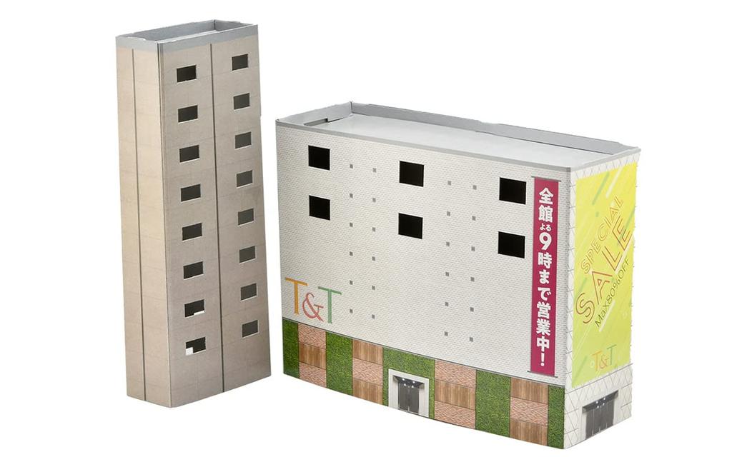 Eco-Rakuture Paper Structure C01 Multi-tenant BuildingDepartment Store Diorama Supplies
