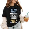 AllYouReallyNeedAreBooksCatTShirt Classic-Premium-Heavyweight Crewneck T-Shirt, Sweatshirt Hoodie Tanktop for Women Black