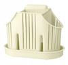 Cutlery Drainer with Stand, 3 Compartments, Rico Cream