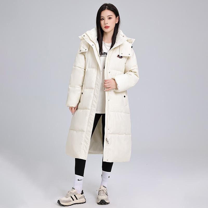 

Хлопковая куртка высокого качества 2025 осень и зима новый стиль средней длины хлопковая куртка с толстой внутренней подкладкой для студентов XXL бежевый