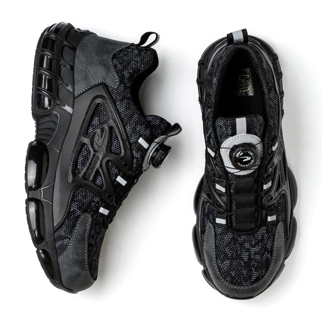 

Модные рабочие защитные ботинки PARZIVAL, мужские защитные ботинки, противоударные, противоударные, рабочие кроссовки со стальным носком, мужские рабочие ботинки, неразрушимые 48 чёрный