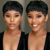 European and American Fashion Wig Short Hair Female African Black Short Hair Chemical Fiber Mechanism Headgear  