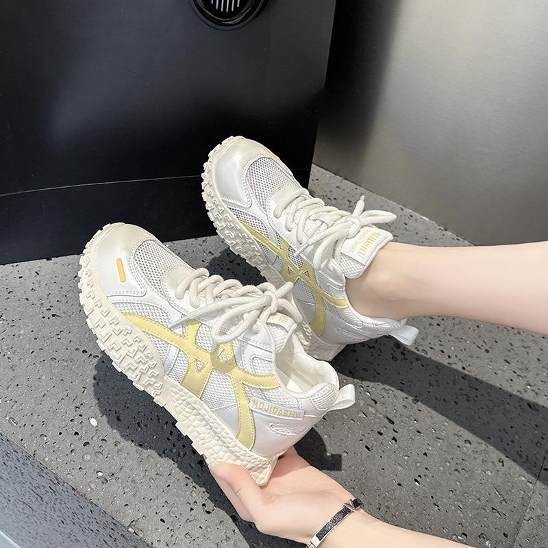 Mesh Inner Height Increase Women's Summer New Thick-soled Breathable Casual Women's Shoes Versatile Sports Shoes Women