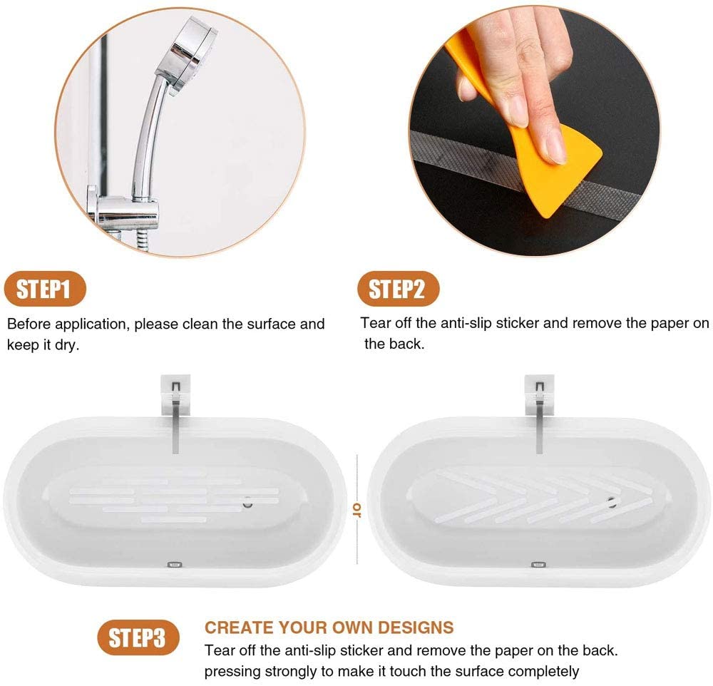 24pcs Anti-Slip Strips Safety Shower Treads Stickers Bathtub Non Slip Stairs Step Appliques Anti Skid Tape for Shower Tub Floor