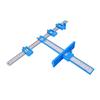 Cabinet Hardware Jig Cabinet Handle Jig Cabinet Hardware Template Tool Punch Locator Drill Guide for Handle Knob Blue