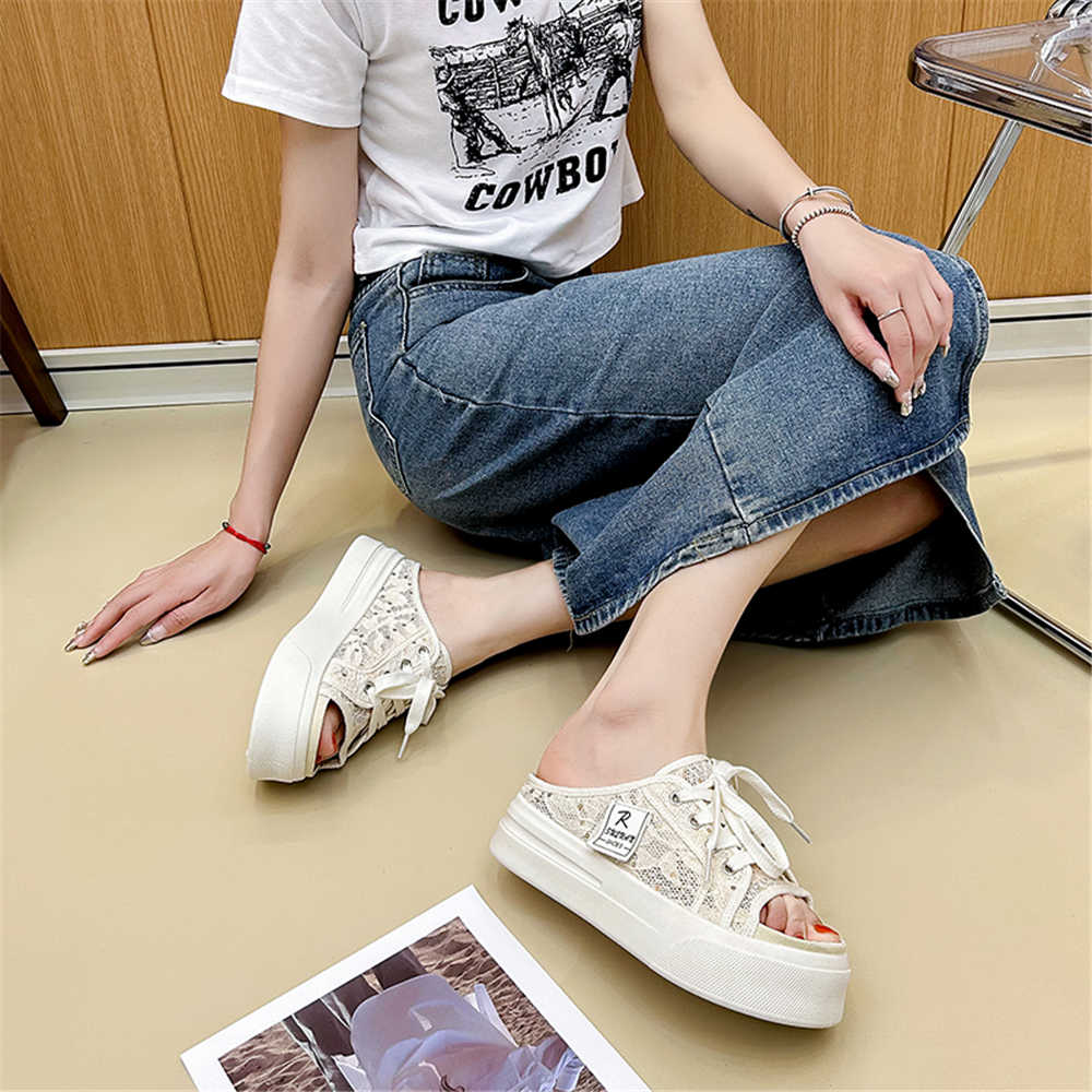 Fashion Peep Toes Laces Sneakers Women Sneakers Therapeutic Lady Boot Women's Sneakers Shoes Luxury Sports Comfort Sabot Sheos Obuv