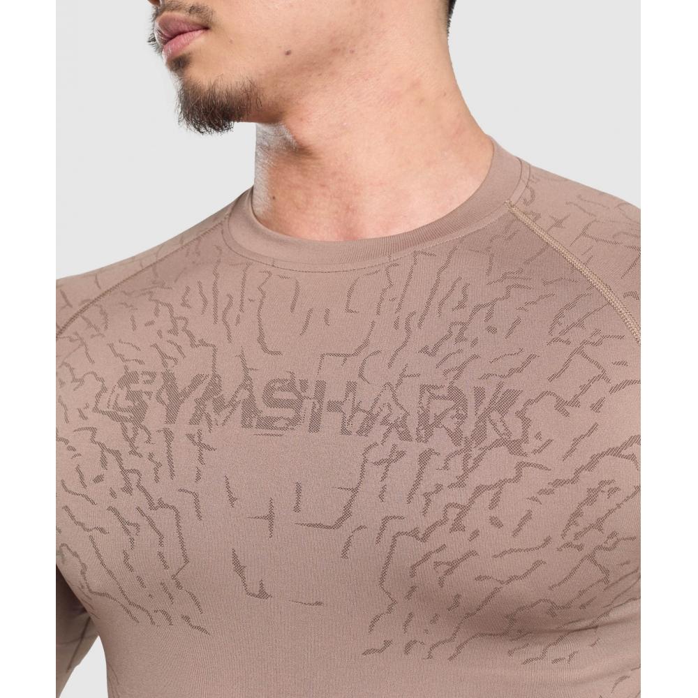 Gymshark TecTonic Seamless T shirT Mocha Mauve walnuT Brown A1b1p Ncjj