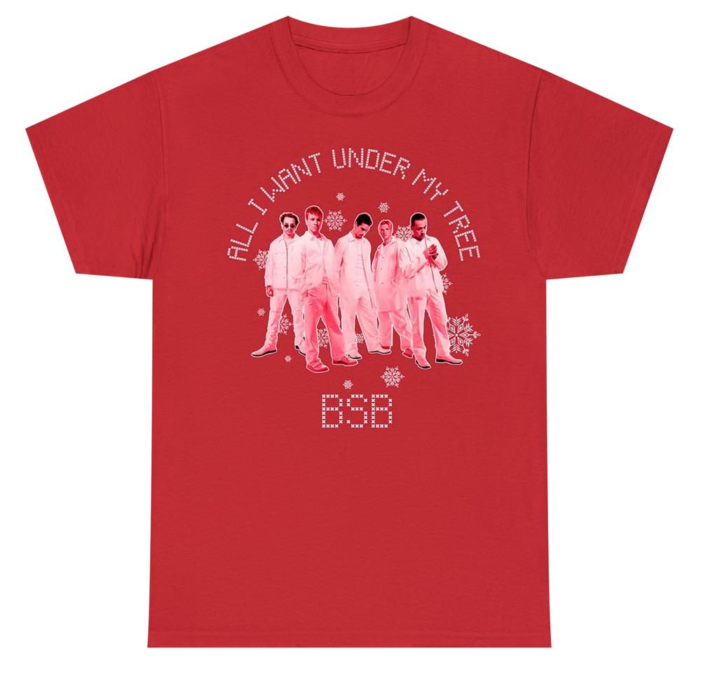Backstreet Boys- All I Want For Christmas Red D1042 Unisex T-Shirt XXL