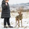 Reflective Strip Dog Vest Jacket Fleece Lining Winter Dog Clothes Dog Turtleneck  Cold Weather