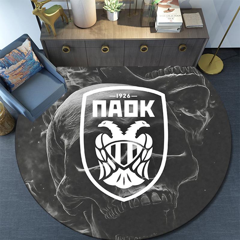 PAOK Round Area Rug,Carpet Rug for Living Room Bedroom Sofa Playroom Decor,Non-slip Floor Mat