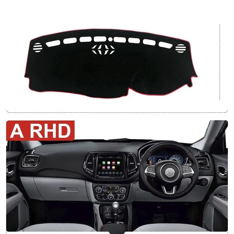 Car Dashboard Avoid Light Pad Instrument Platform Desk Cover Mats Carpets Accessories For Jeep Compass MP M6 2017 2018 2019 2020
