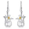 Imitationsperlen-Ohrhänger für Damen, trendige Dame, elegant, weiblich, Partyschmuck, zweifarbiges Design, exquisite Accessoires