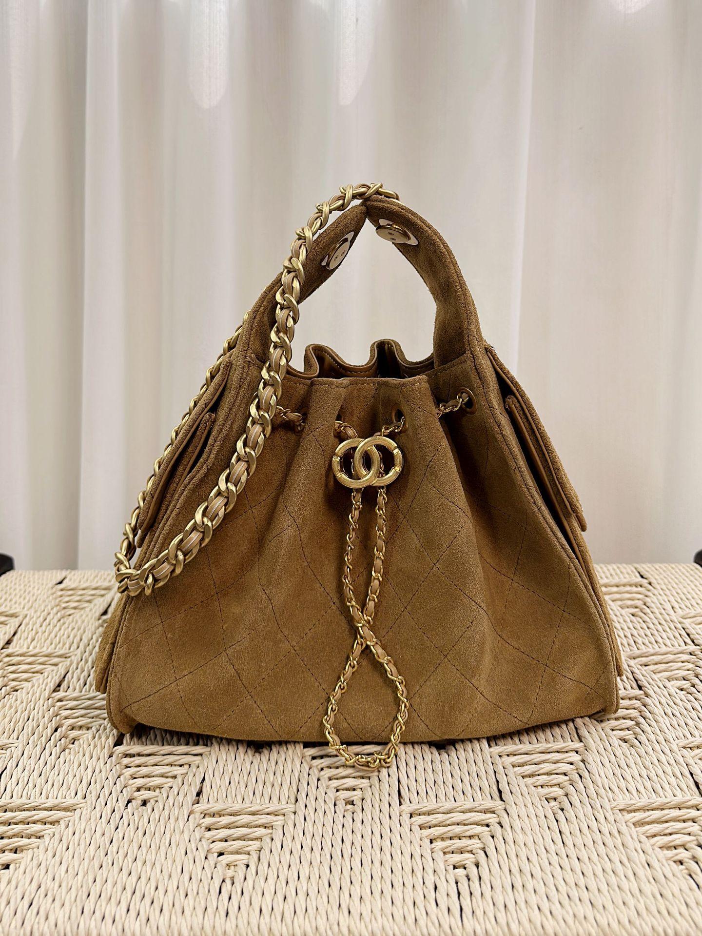 

Маленькая сумка-тоут из коровьей кожи с кулиской в виде шишки, на одно плечо, сумка-хобо под мышку из вымытой кожи, сумка-ведро из натуральной кожи, женская 26x20x13cm коричневый