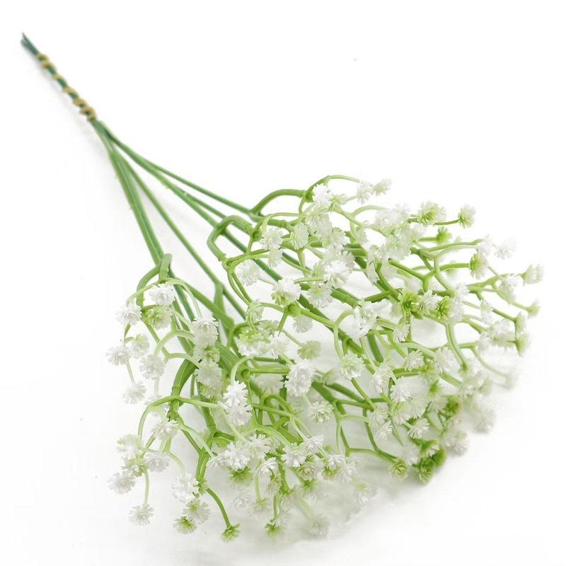 

Real Touch Artificial Flowers - Plastic Faux Gypsophila for Garden Home Office Wedding Engagement Decor - Oxidation Resistant білий