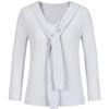 JIU ZI AN NA KOU Women's Scarf-Collar Knit Top