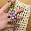 Mori Style Green To Purple Grape Woven Bag, Car, and Phone Pendant Keychain