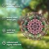 10 Inch Metal Wind Spinner with 360 Swivel Hook Mandala Design Garden Decor Outdoor Art Hanging Ornament for Patio Yard Gift