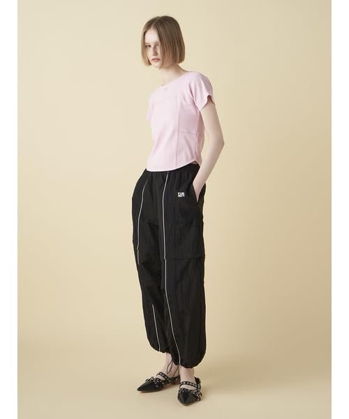 Furfur Pigment Logo RWCT252050 Pink T-Shirt Women's