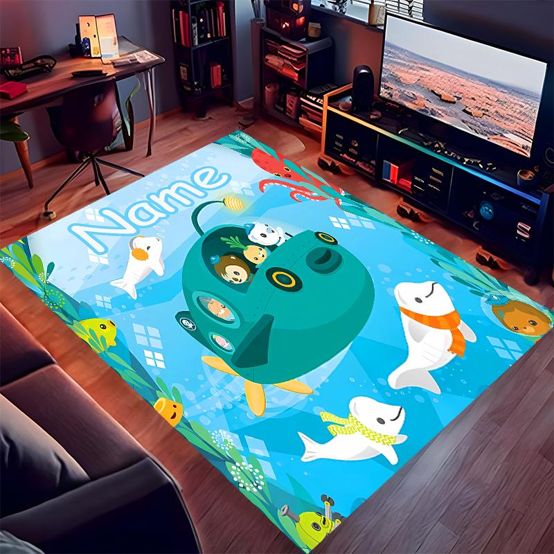 Custom personalization Octonauts Print Area Rug - Soft, Washable Non-Slip Indoor Mat,Living Room,Home&Office Decorative Rug