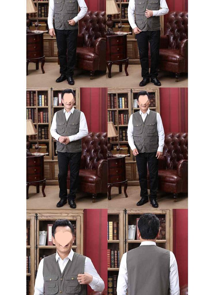 Men's Multi-Pocket Fishing Vest for Spring & Autumn - Ideal for Middle-Aged & Elderly