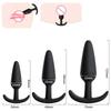 Soft Silicone Anal Plug 3 Sizes Butt Plug Bullet Vibrator Stimulator Adult Sex Toy for Men/Women Anal Prostate Massager for Gay