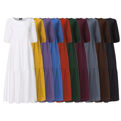 Women's Summer Dress Elegant Big Size Beach Swing Party Long Maxi Dress Bohemian Vestidos Cascading Casual Robe