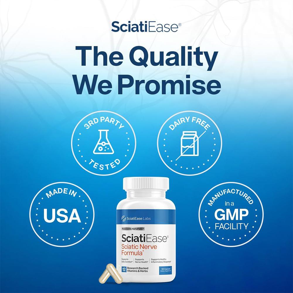 Sciatic Nerve Relief Formula - Nervous System Health, Antioxidant 120 Capsules