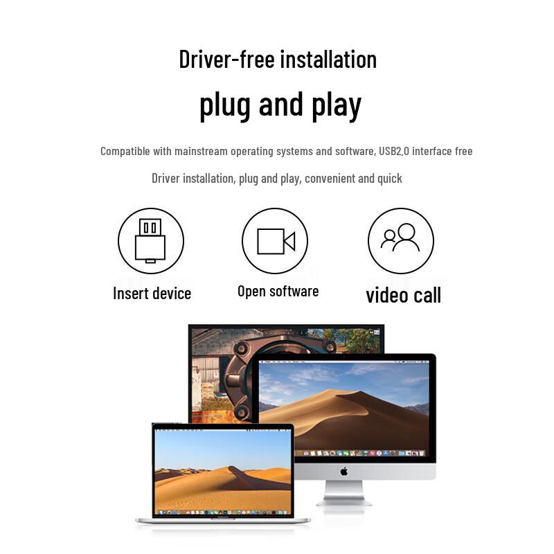 Ugreen 1080P HD USB Webcam with Auto Focus and Dual Mics