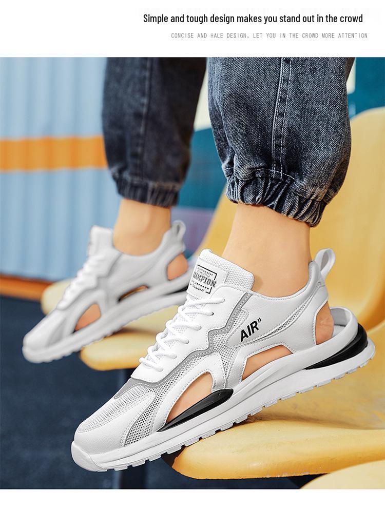 2025 Men's Breathable Summer Beach Sandals, Wear-Resistant Closed-Toe Sports Shoes for Teens