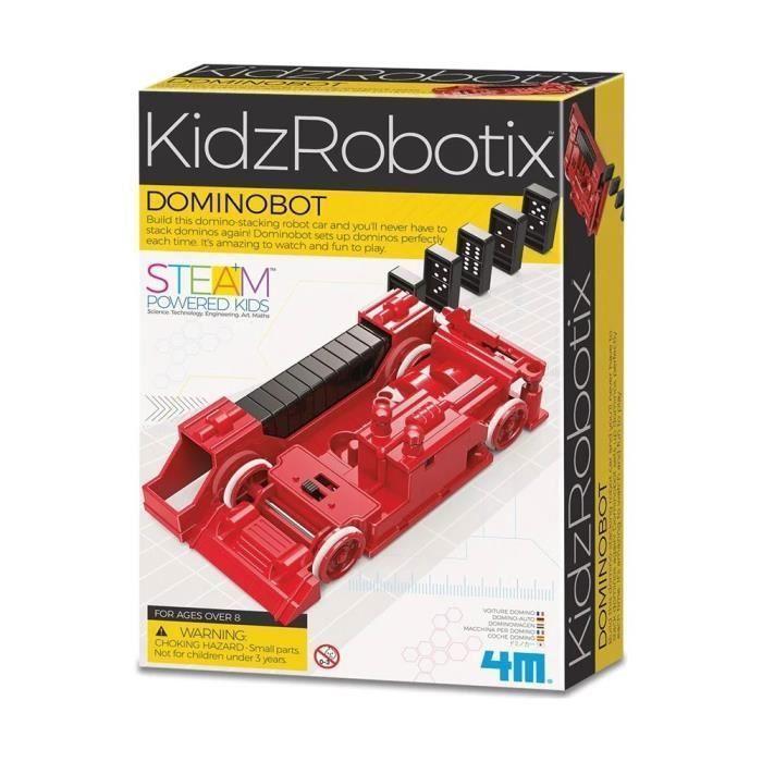 Kit de construction robotique - 4m - dominobot 3446 - plastique - rouge - intérieur