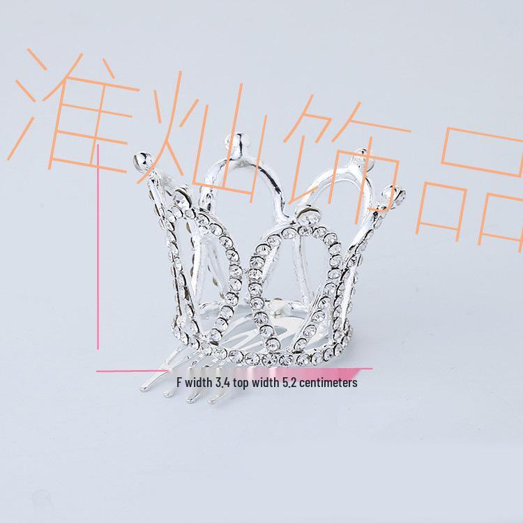 Korean Style Rhinestone Princess Crown Headwear for Girls