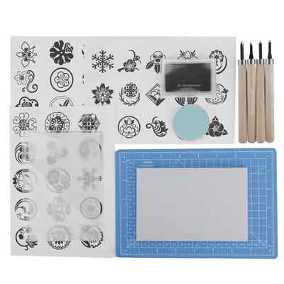 Gummistempel Schnitzen Handwerk Set Hand Skulptur Stempel DIY Werkzeugsatz