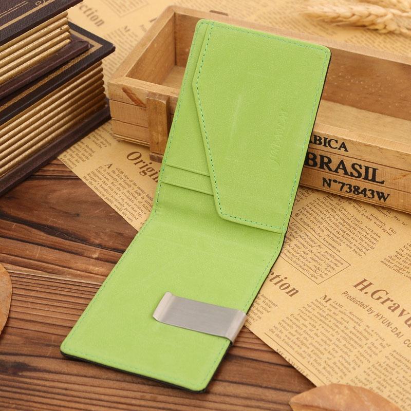 Men's Sophisticated Black Genuine Leather Wallet With Silver Money Clip And Card Holder