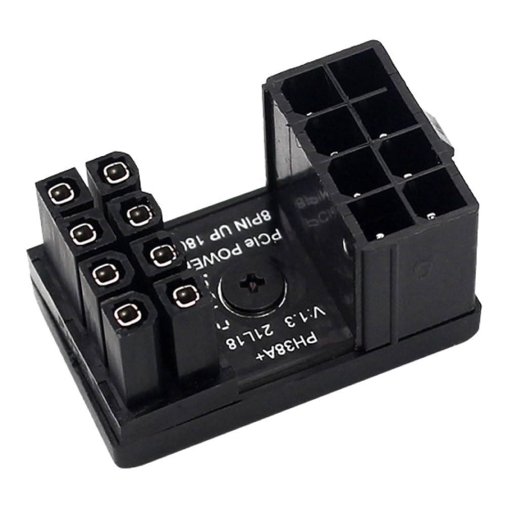 KAUMO Power Supply Directional Converter Connector Upper for Graphics Cards PCI-E (8-pin, Latched, Side)