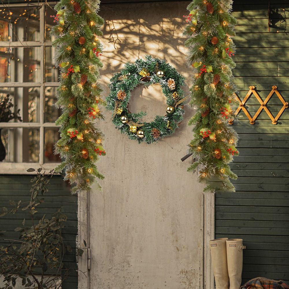 Decoration Artificial Xmas Tree Rattan Garland Decorative Christmas Garland Christmas Rattan