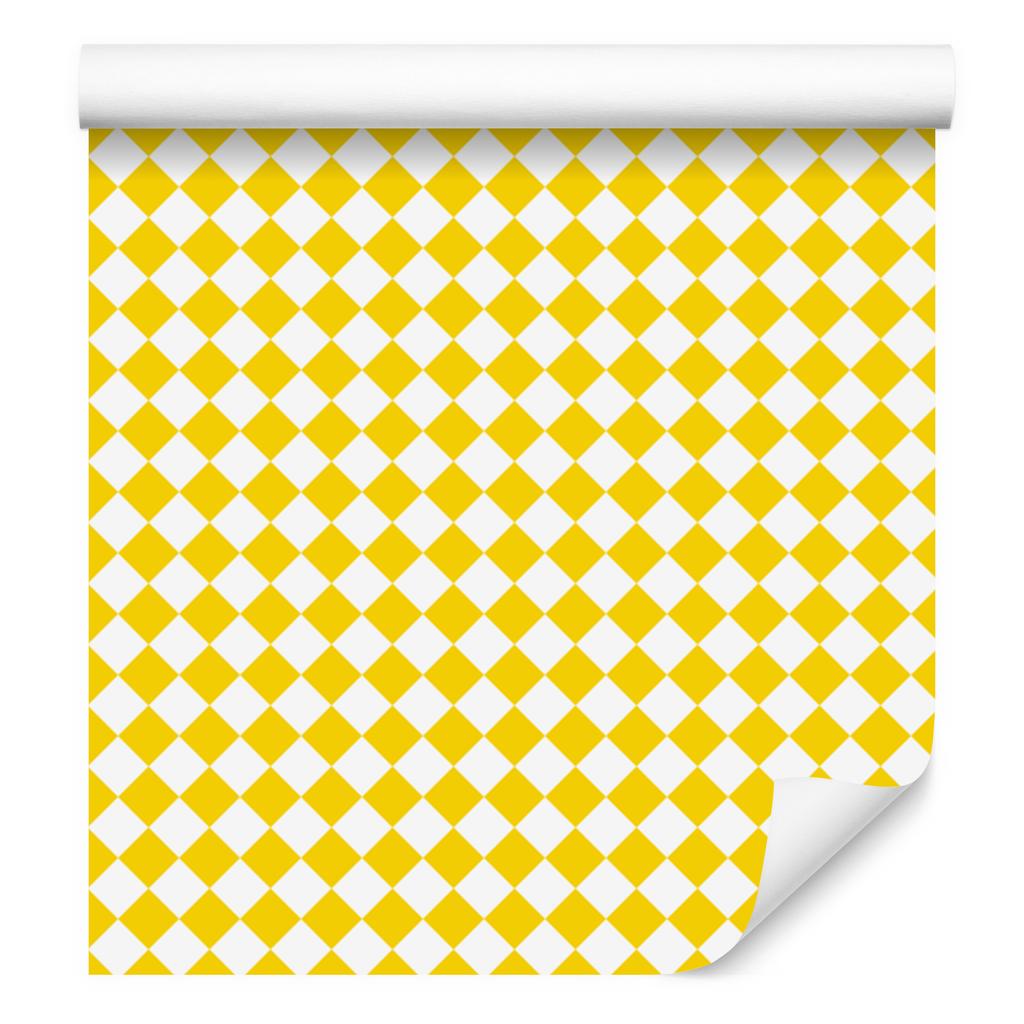 Geometric rhombus wallpaper cream and yellow for living room and bedroom 50x1000