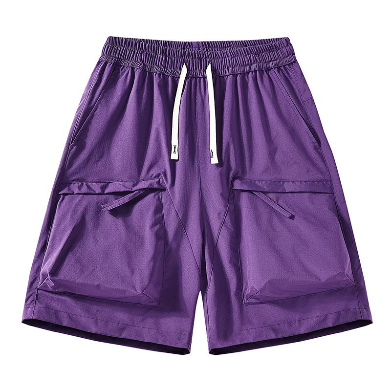 Summer Work Shorts Men's Summer Japanese Trendy Loose Straight Casual Quick-drying Pants Men's Trendy Brand