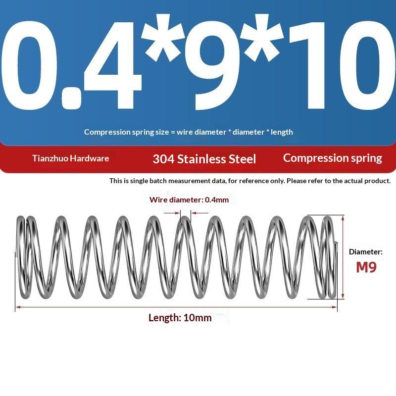 Spring Steel Pressure Return Spring Assortment 0.3/0.4mm Wire Dia 5-20mm Length for Hobbyist Craft Making Projects
