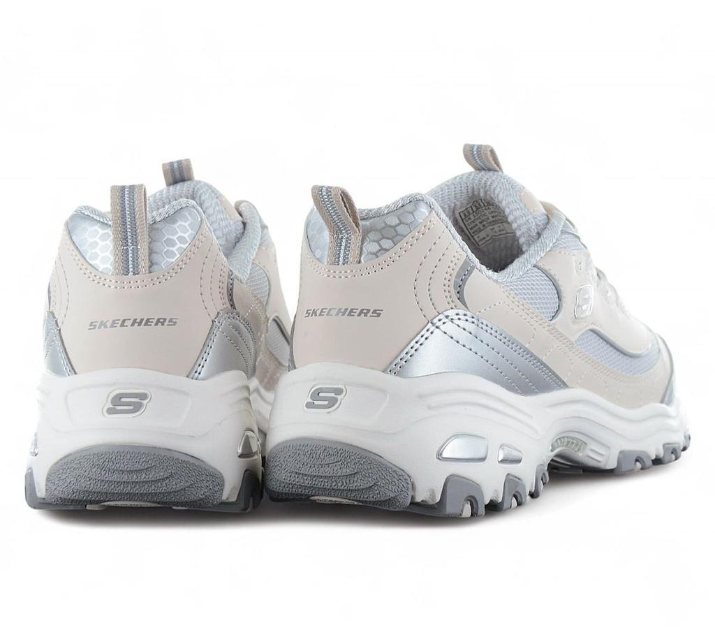 Skechers D Lites - Chromatic - Damen Sneakers Schuhe Beige-Silber 150246-NTSL ORIGINAL