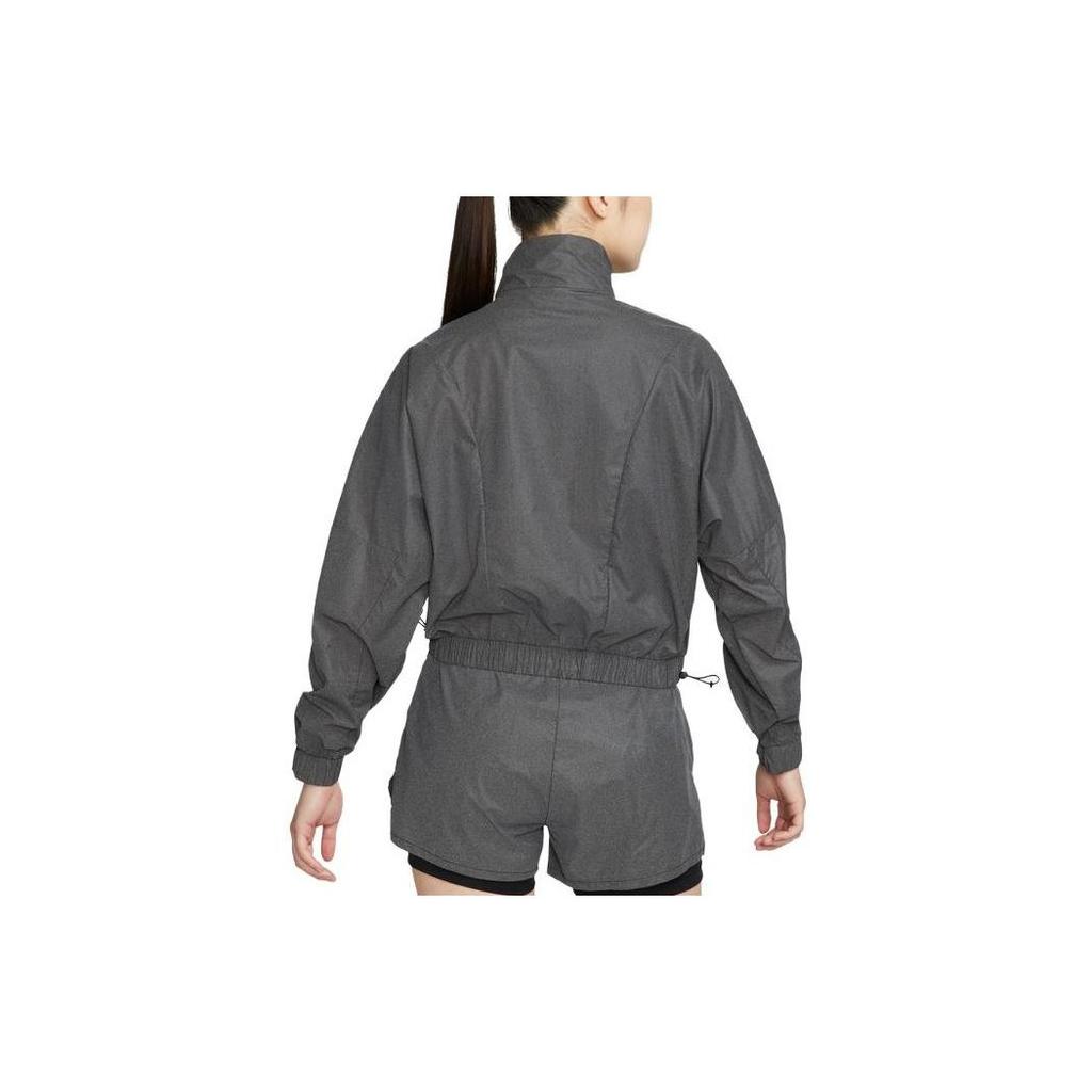 Nike Solid Color Stand Collar Long Sleeve Jacket Women Outerwear Black DX0289-010