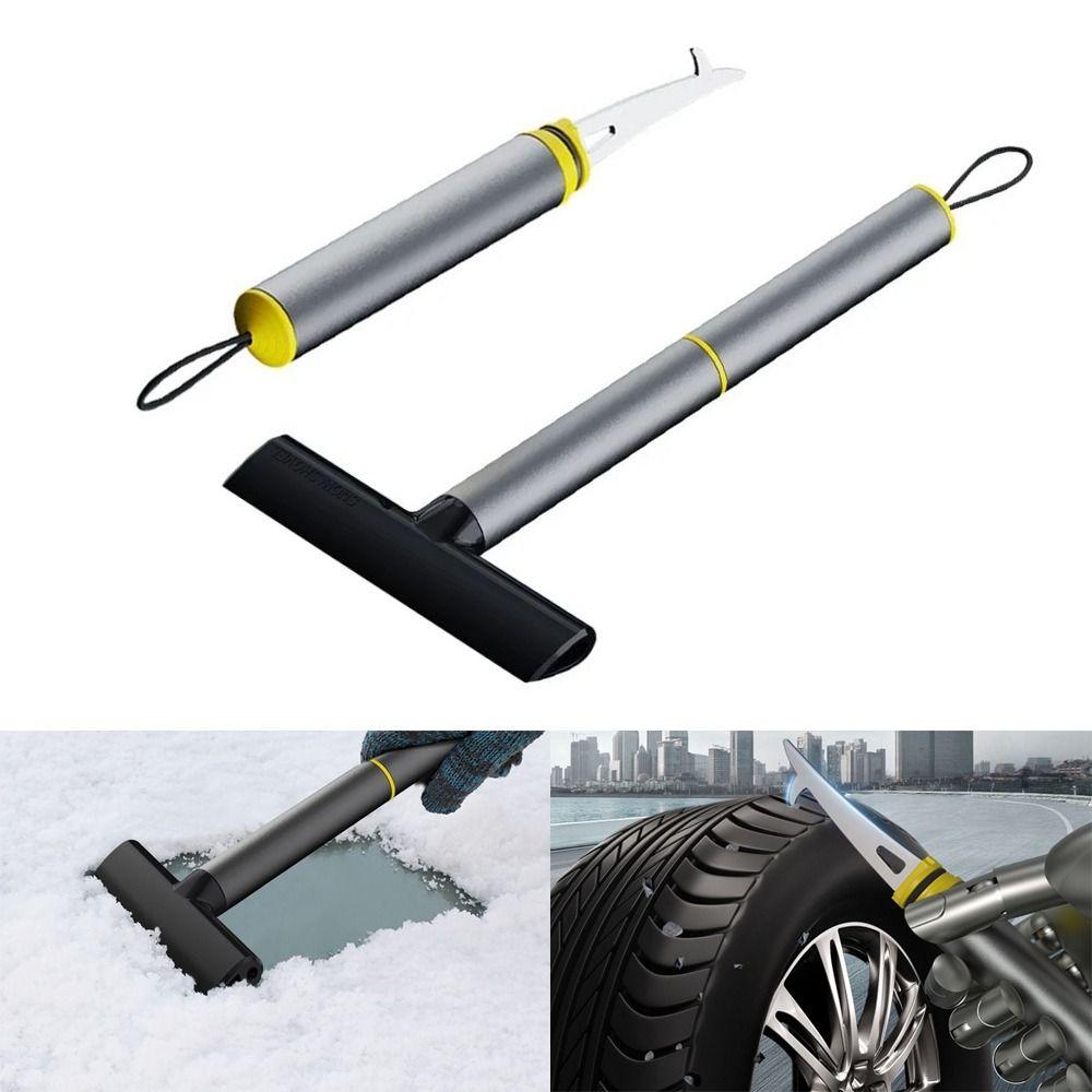 2 in 1 Snow Cleaning Scraping Tool Zinc Zinc Alloy Ice Breaker Car Windshield Ice Scraper  Clearing Stone