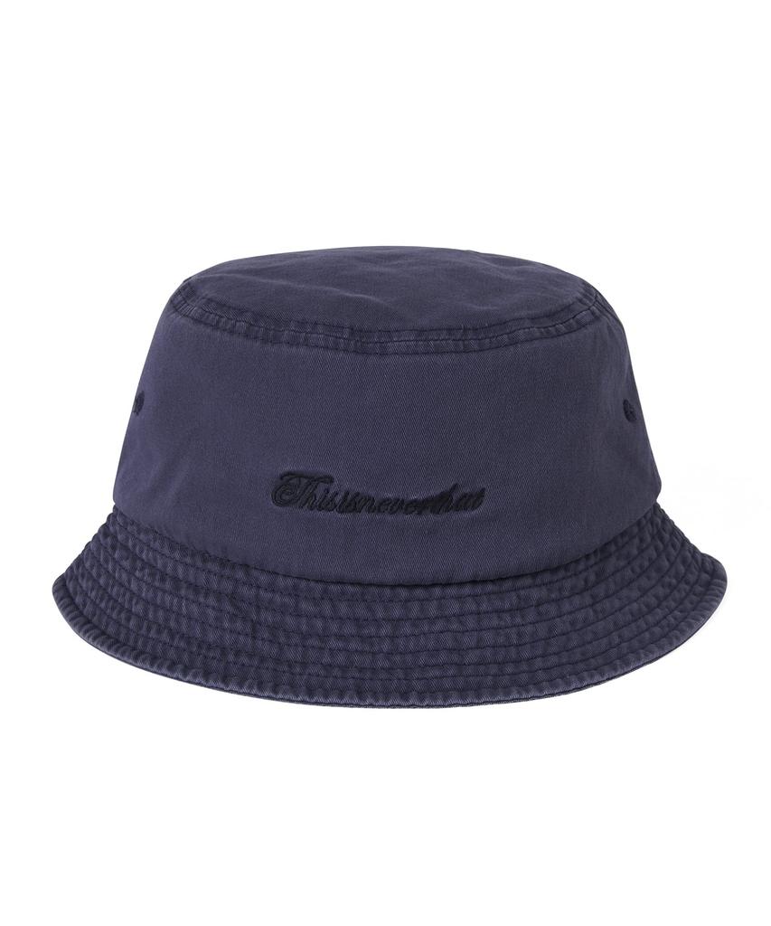 THISISNEVERTHAT Overdyed Sct-Logo Bucket Hat Navy
